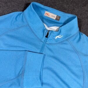 KJUS Half Zip Pullover Mens 3XL Blue Keano Long Sleeve Golf Athletic Performance